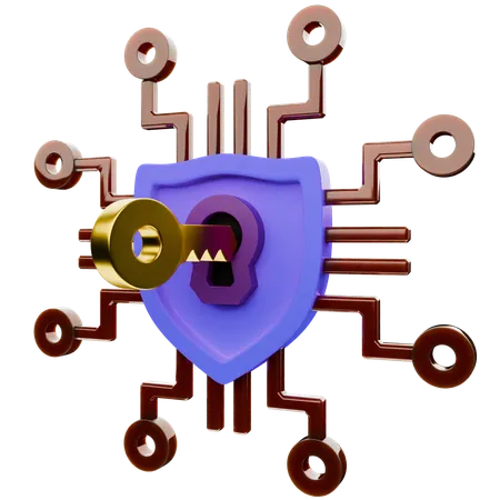 Network Security  3D Icon