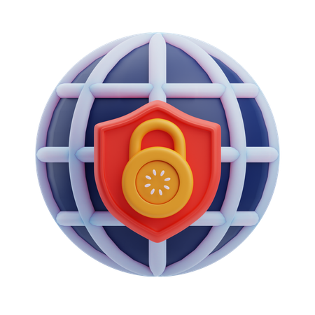 Network Security  3D Icon