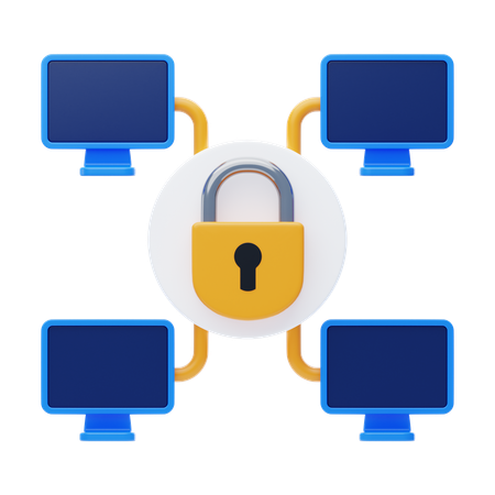 Network Security  3D Icon