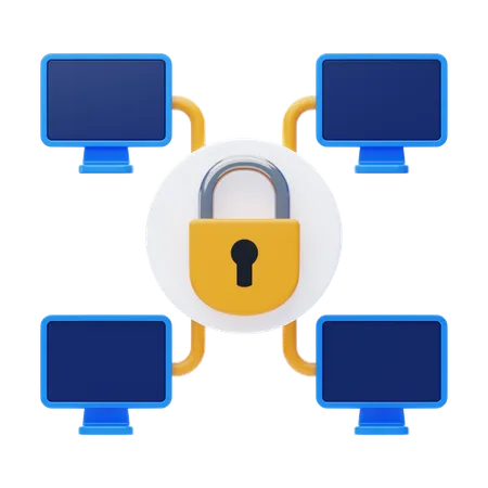 Network Security  3D Icon