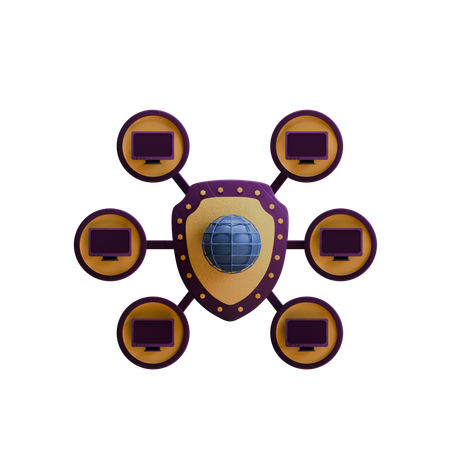 Network Security  3D Icon