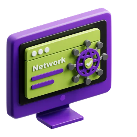 Network Security  3D Icon