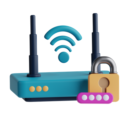 Network Security  3D Icon