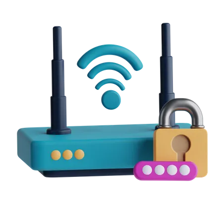 Network Security  3D Icon