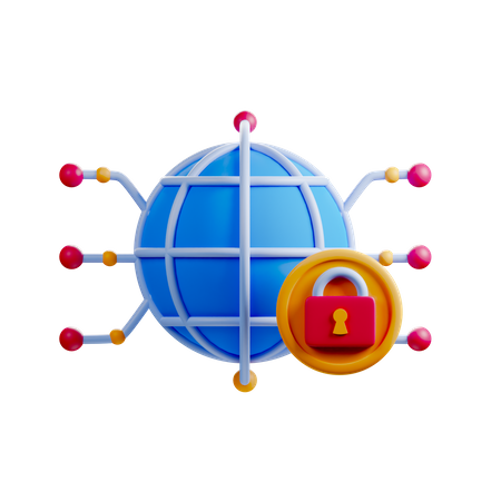 Network Security  3D Icon