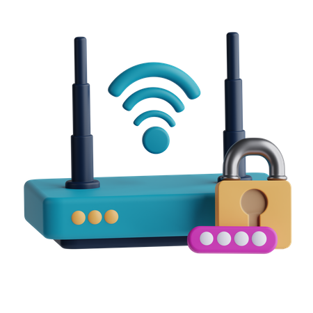 Network Security  3D Icon