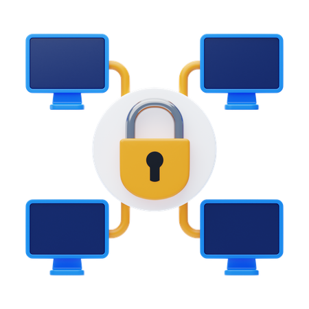 Network Security  3D Icon