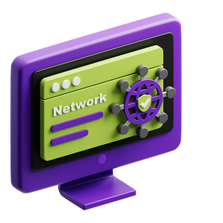Network Security  3D Icon