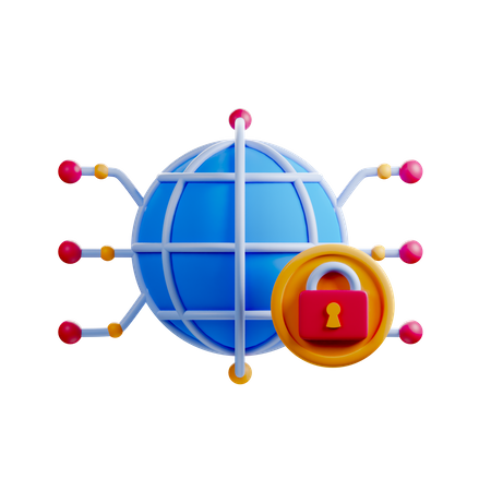 Network Security 3D Icon