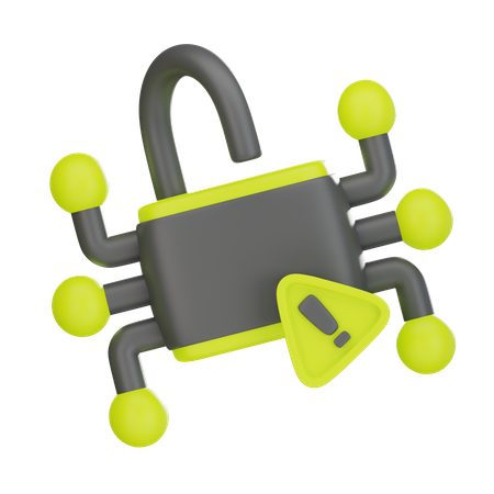 Network Security Alert  3D Icon