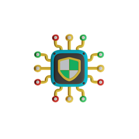 Network Security Shield  3D Icon
