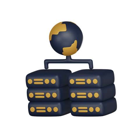 Network Server  3D Icon