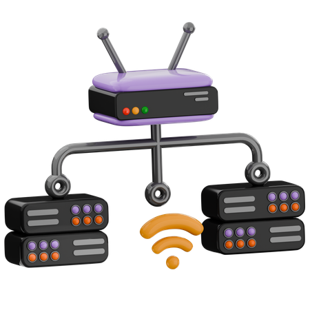 Network Server  3D Icon