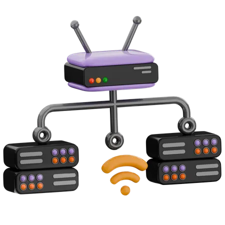 Network Server  3D Icon