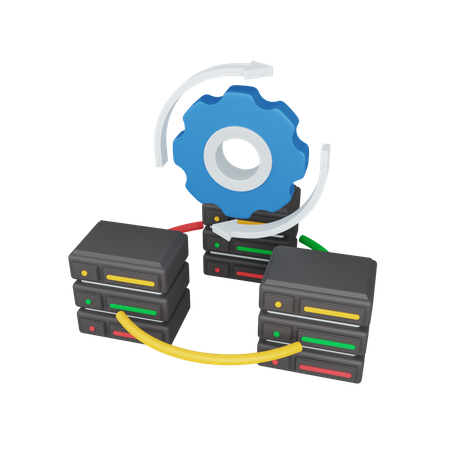 Network Server  3D Icon
