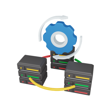 Network Server  3D Illustration