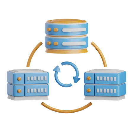 3 D Rendering Network Server Isolated Useful For Cloud Network Computing Technology Database Server And Connection Design Element 3D Icon