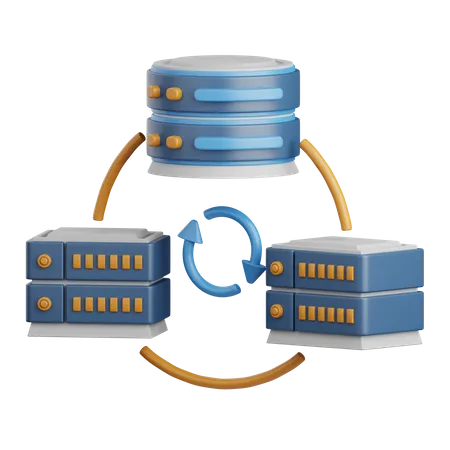 3 D Rendering Network Server Isolated Useful For Cloud Network Computing Technology Database Server And Connection Design Element 3D Icon