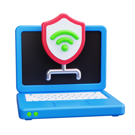 Network Shield  3D Icon