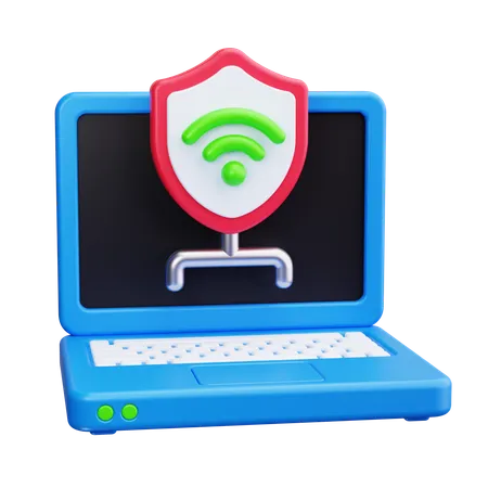 Network Shield  3D Icon