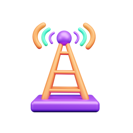 Network Tower  3D Icon