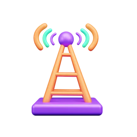 Network Tower  3D Icon