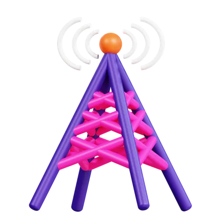 Network Tower  3D Icon