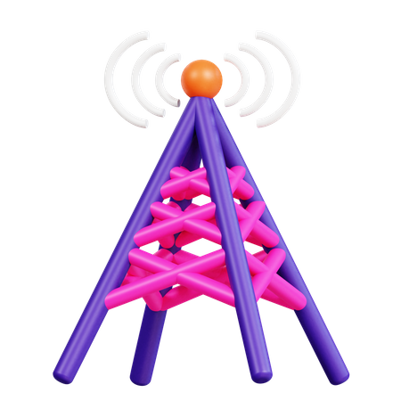 Network Tower  3D Icon