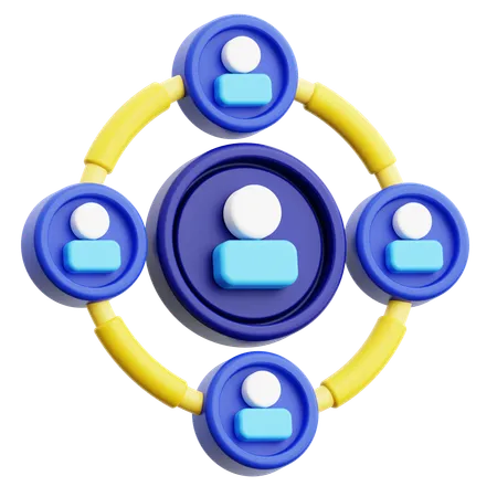 3 D Networking Icon 3D Icon