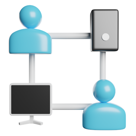 네트워킹  3D Icon