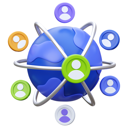 Networking  3D Icon