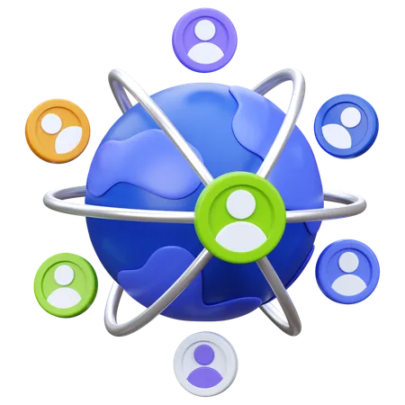 Networking  3D Icon
