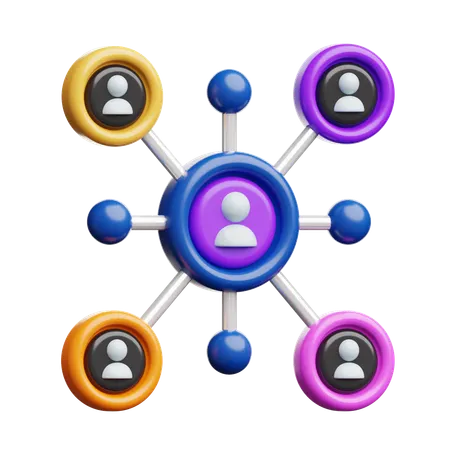 Networking  3D Icon