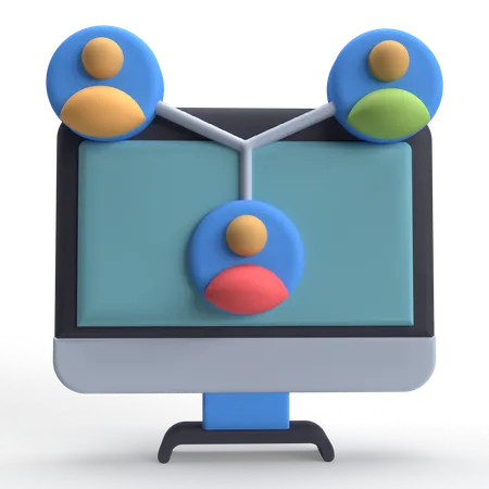 Networking  3D Icon