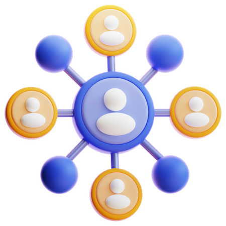 Networking  3D Icon