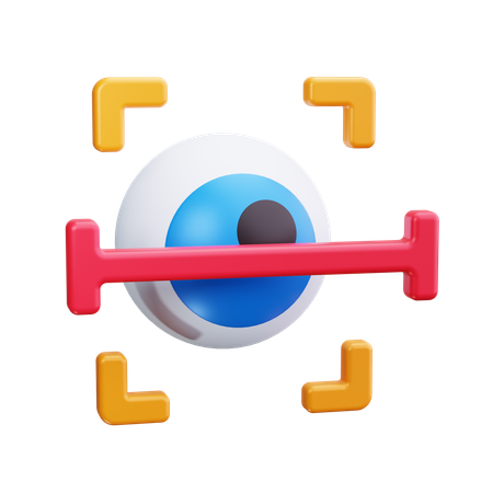 Netzhautscan  3D Icon