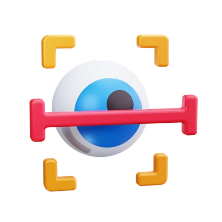 Netzhautscan  3D Icon