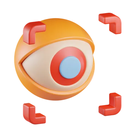 Netzhautscan  3D Icon