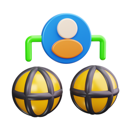 Netzwerk  3D Icon