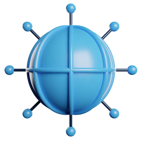 Netzwerk  3D Icon