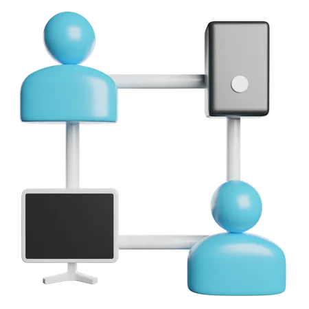 Vernetzung  3D Icon