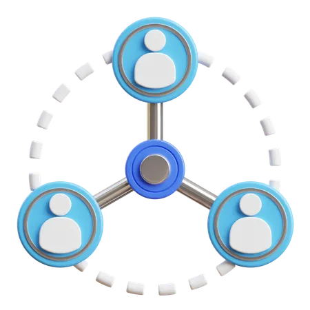 Vernetzung  3D Icon