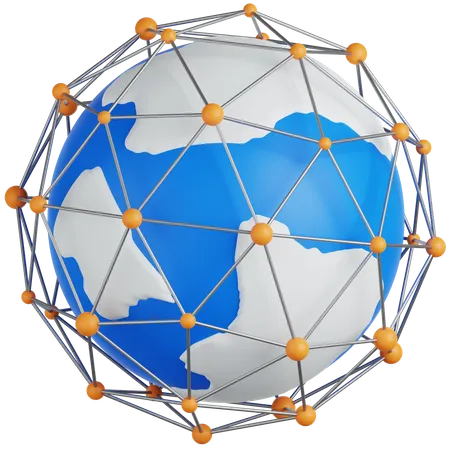Netzwerk 3 D Symbol 3D Icon
