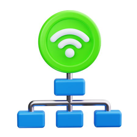 Netzwerkdiagramm  3D Icon