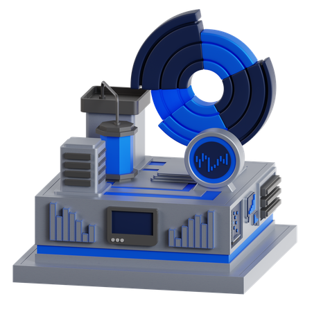 Netzwerkdiagramm  3D Icon