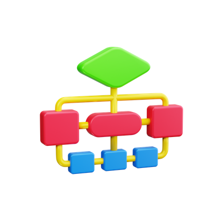 Netzwerkdiagramm  3D Icon