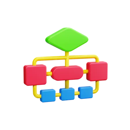 Netzwerkdiagramm  3D Icon