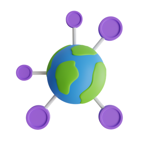 Netzwerkdiagramm  3D Icon
