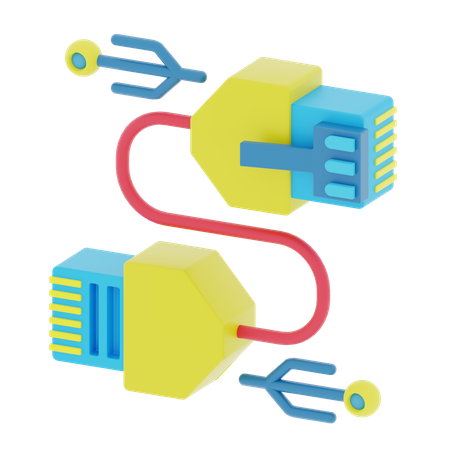 Netzwerkkabel  3D Icon