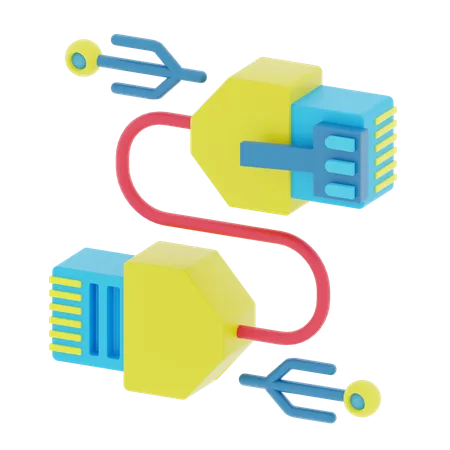 Netzwerkkabel  3D Icon